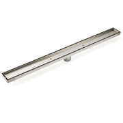 WaterMark Brushed Steel 900mm Tile Insert Shower Grate Floor Drain 50mm Outlet V1233-LGTI01900C