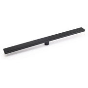 Matt Black 800mm Strip Fence Shower Grate Floor Drain Central 50mm Waste Outlet V1233-LGWG02A800BL