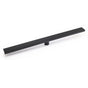 Matt Black 800mm Strip Fence Shower Grate Floor Drain Central 50mm Waste Outlet V1233-LGWG02A800BL