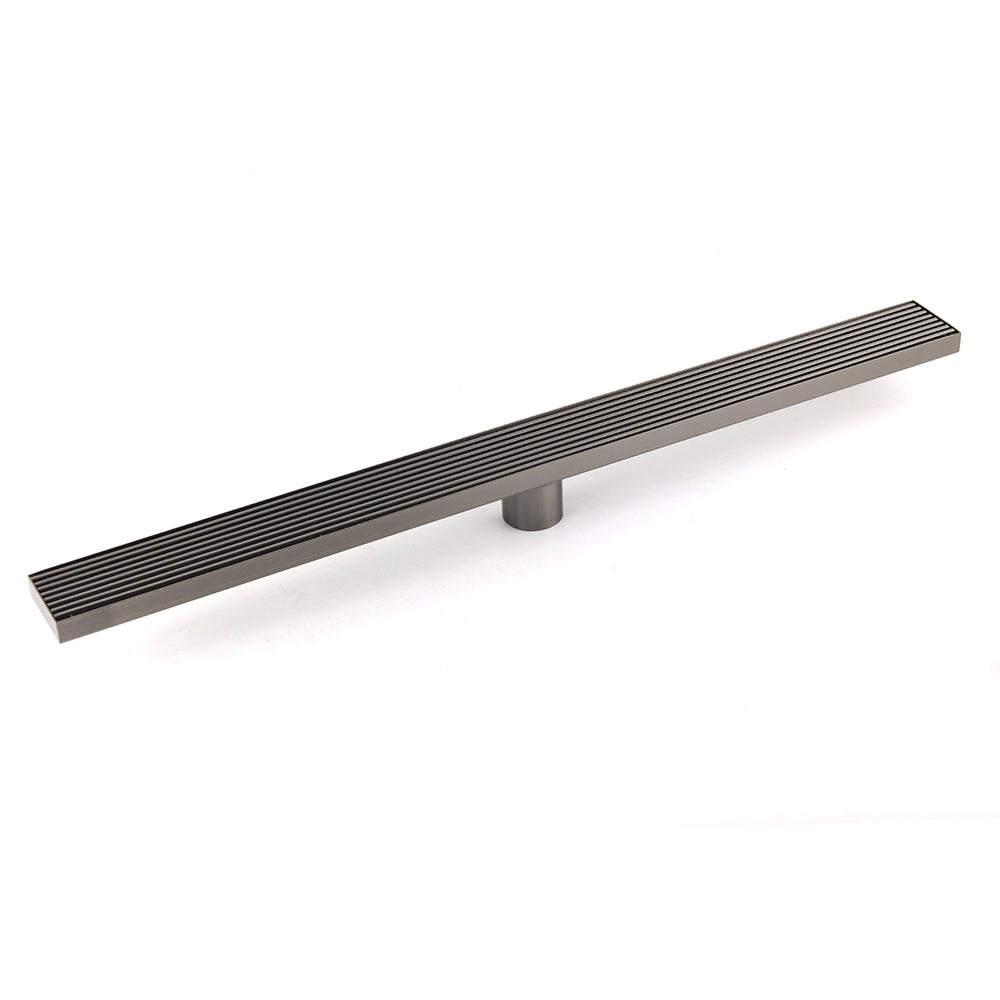 Gun Metal 900mm Strip Fence Linear Shower Grate Floor Drain 50mm Central Waste V1233-LGWG02A900GM