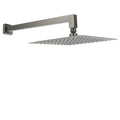 Gun Metal 10" Square Large Rainfall Shower Head 400mm Straight Wall Mounted Arm Set V1233-QS66805FGMKSS110GM