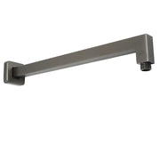 Gun Metal 10" Square Large Rainfall Shower Head 400mm Straight Wall Mounted Arm Set V1233-QS66805FGMKSS110GM