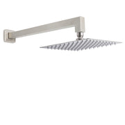 Brushed Nickel 8" Square Rainfall Shower Head + 400mm Straight Wall Mount Arm V1233-QS66805FNKSS108N