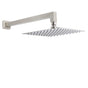 Brushed Nickel 10" Square Rainfall Shower Head + 400mm Straight Wall Mount Arm V1233-QS66805FNKSS110N