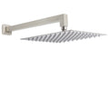Brushed Nickel 12" Square Rainfall Shower Head + 400mm Straight Wall Mount Arm V1233-QS66805FNKSS112N
