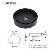 Watermark Matt Black Round 100mm Tile Insert Floor Drain Shower Grate 50mm Waste V1233-RDTI0100D50BL