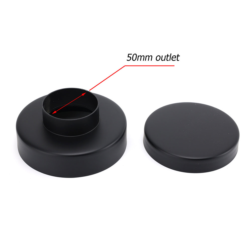 Watermark Matt Black Round 100mm Tile Insert Floor Drain Shower Grate 50mm Waste V1233-RDTI0100D50BL