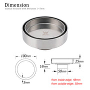 Round 100mm Tile Insert Floor Out Drain Stainless Steel Shower Grate 50mm Waste V1233-RDTI0100D50BS