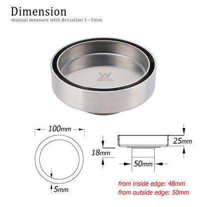 Round 100mm Tile Insert Floor Out Drain Stainless Steel Shower Grate 50mm Waste V1233-RDTI0100D50BS