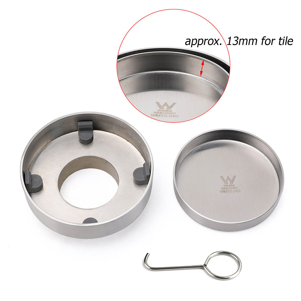 Round 100mm Tile Insert Floor Out Drain Stainless Steel Shower Grate 50mm Waste V1233-RDTI0100D50BS