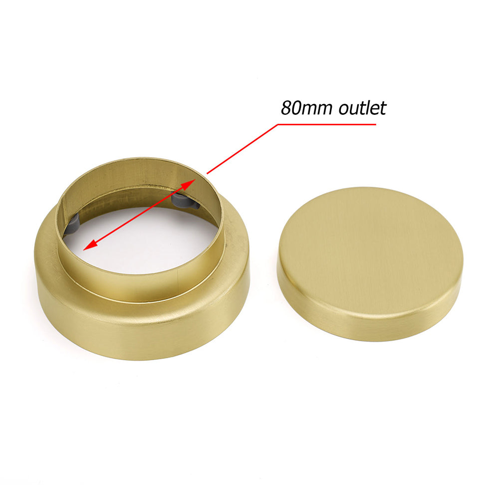 Brushed Gold 100mm In Diamater Tile Insert Floor Drain Shower Grate 75mm Outlet V1233-RDTI0100D76BG