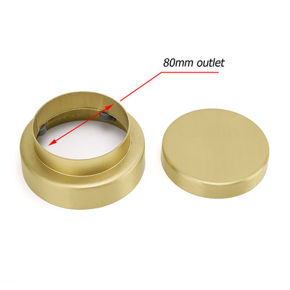 Brushed Gold 100mm In Diamater Tile Insert Floor Drain Shower Grate 75mm Outlet V1233-RDTI0100D76BG