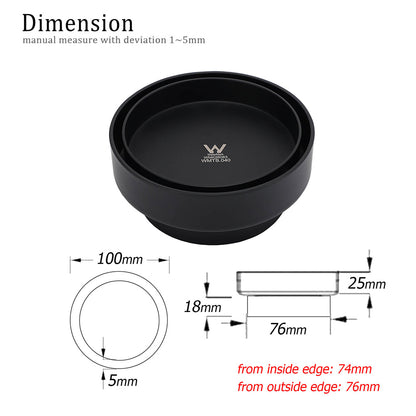Matt Black Round 100mm Tile Insert Floor Drain Shower Grate 75mm Waste Outlet V1233-RDTI0100D76BL