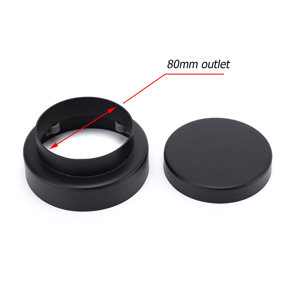 Matt Black Round 100mm Tile Insert Floor Drain Shower Grate 75mm Waste Outlet V1233-RDTI0100D76BL