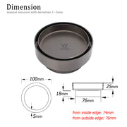 Gun Metal Round 100mm Diameter Tile Insert Floor Drain Shower Grate 75mm Outlet V1233-RDTI0100D76GM