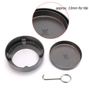 Gun Metal Round 100mm Diameter Tile Insert Floor Drain Shower Grate 75mm Outlet V1233-RDTI0100D76GM