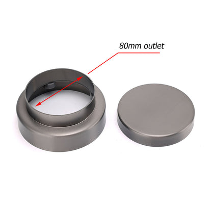 Gun Metal Round 100mm Diameter Tile Insert Floor Drain Shower Grate 75mm Outlet V1233-RDTI0100D76GM