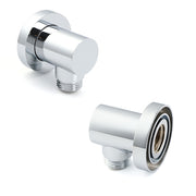 Bathroom Component Brass Chrome Flexible Shower Elbow Connector Water Inlet 1/2" End V1233-S005F2