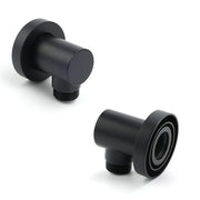 Round Brass Black Standard G1/2" Inch End Flexible Shower Elbow Connector Water Inlet V1233-S005FB2