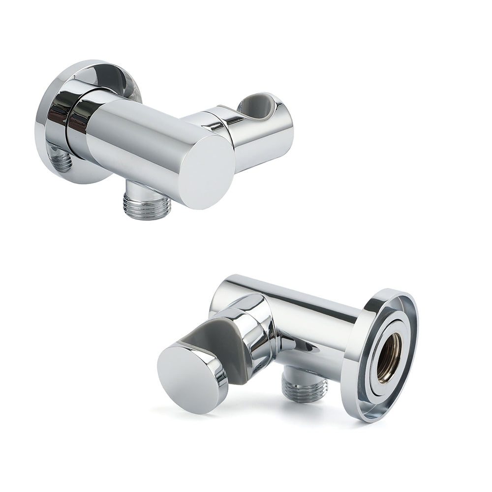 Brass Water Inlet Connector Handheld Shower Head Hose Swivel Bracket Holder Wall Elbow V1233-S0172