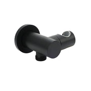 Matt Black Brass Hand Shower Bracket Swivel Holder Wall Elbow Connector Water Inlet Kit V1233-S017B2