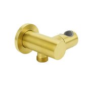 Brushed Gold Brass Handheld Shower Swivel Bracket Holder Water Inlet Elbow Connector Kit V1233-S017G2