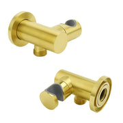 Brushed Gold Brass Handheld Shower Swivel Bracket Holder Water Inlet Elbow Connector Kit V1233-S017G2