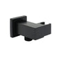 Matt Black Square Water Inlet Shower Head Bracket Adjustable Holder Wall Elbow Connector V1233-S018B2
