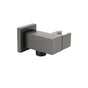 Gun Metal Grey Square Shower Head Holder Bracket Inlet Elbow Water Connector Kit V1233-S018GM2