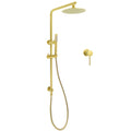 WELS Brushed Gold Shower Set 8" Round Head One Mode Handheld Sliding Rail Arm Small face Mixer V1233-S4902ABGSS019CBGKSR108GKRD201G60
