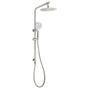 Brushed Nickel Dual Shower Set Sliding Rail Arm 8" Round Head Handheld Silver V1233-S4902BNHR002M4CNKSR108N