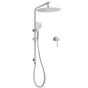WELS Brushed Nickel 2in1 Shower Set Sliding Rail Arm 12" Round Head Handheld Small Face Mixer V1233-S4902BNHR002M4CNKSR112NKRD201N60