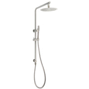 WELS Brushed Nickel 2in1 Shower Set Sliding Rail Arm 8" Round Head Stainless Steel Handheld Rose V1233-S4902BNSS019CBNKSR108N