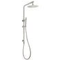 WELS Brushed Nickel 2in1 Shower Set Sliding Rail Arm 8" Round Head Stainless Steel Handheld Rose V1233-S4902BNSS019CBNKSR108N