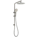 WELS Gunmetal Round 10" Twin Shower Head 3 Modes Handheld Slide Rail Diverter Arm V1233-S4902GMHR002M4CGMKSR110GM