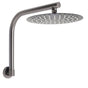 Gun Metal Round 10" Rainfall Shower Head + High Rise Gooseneck Wall Arm Bath Set V1233-SA619GMKSR110GM