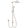 Brushed Nickel 2in1 Round 8" Stainless Steel Rain Head Shower Handheld Sliding Rail Arm Set V1233-SC842BSHR002M4CNKSR108N