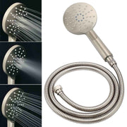 Brushed Nickel 2in1 Round 8" Stainless Steel Rain Head Shower Handheld Sliding Rail Arm Set V1233-SC842BSHR002M4CNKSR108N