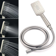 Brushed Nickel 2in1 Square 8" Thin Rainfall Head Shower Handheld Sliding Rail Arm Set V1233-SC842BSHS002M4CNKSS108N