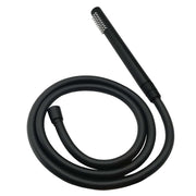 Matte Black Large 12" Round Shower Head Twin Set Stainless Steel Handheld Diverter Wall Rail Arm V1233-SC842BSS019CBLKSR112B