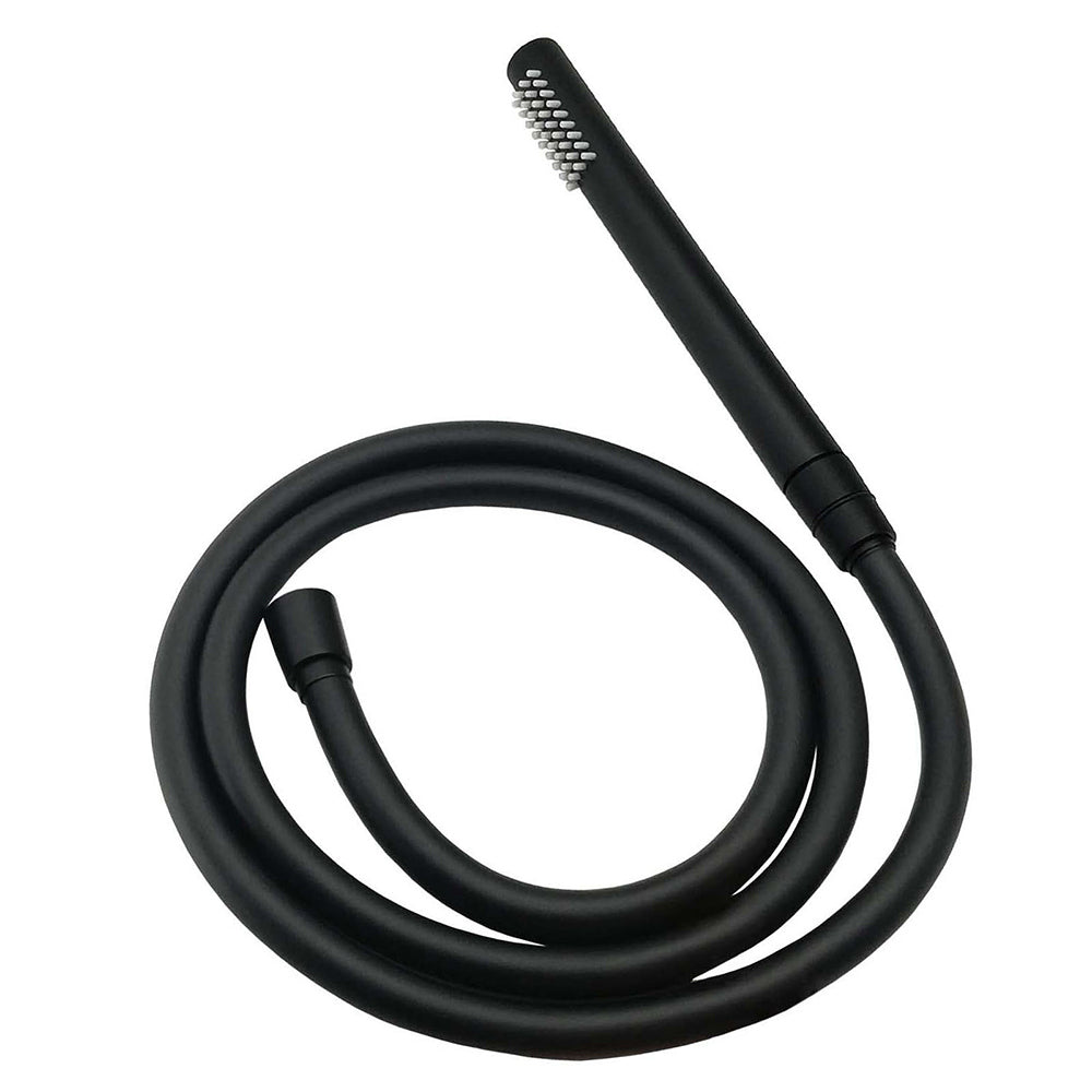 Matte Black Large 12" Round Shower Head Twin Set Stainless Steel Handheld Diverter Wall Rail Arm V1233-SC842BSS019CBLKSR112B