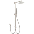 Brushed Nickel 2in1 Round 8inch Stainless Steel Rain Head Shower Handheld Sliding Rail Arm Set V1233-SC842BSSS019CBNKSR108N