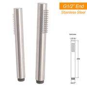 Brushed Nickel 2in1 Round 8inch Stainless Steel Rain Head Shower Handheld Sliding Rail Arm Set V1233-SC842BSSS019CBNKSR108N