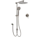 WELS Gun Metal Double Round Shower 10" Rain Head 3 Mode Handheld Sliding Rail Mixer Valve Set V1233-SC842GMHR002M4CGMKSR110GMKRD201GM