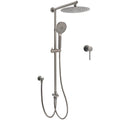 Gun Metal Round Shower 2in1 Set 10" Rain Head 3 Modes Handheld Sliding Rail Small Face Mixer V1233-SC842GMHR002M4CGMKSR110GMKRD201GM60