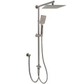 WELS Gun Metal 2in1 Shower Set Square 10" Rain Head Handheld Adjustable Silde Rail Combo V1233-SC842GMHS002M4CGMKSS110GM