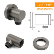 WELS Gun Metal 2in1 Shower Set Square 10" Rain Head Handheld Adjustable Silde Rail Combo V1233-SC842GMHS002M4CGMKSS110GM