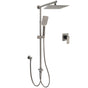 WELS Gun Metal 2in1 Shower Set Square 10" Rain Head Handheld Silde Rail Hot Cold Mixer V1233-SC842GMHS002M4CGMKSS110GMKSQ201GM