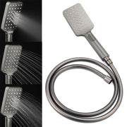 WELS Gun Metal 2in1 Shower Set Square 12" Rainfall Head Handheld Adjustable Silde Rail Combo V1233-SC842GMHS002M4CGMKSS112GM