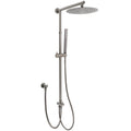 WELS Gun Metal Dual Round Shower 10" Rain Head Stainless Steel Handheld Sliding Rail Diverter Set V1233-SC842GMSS019CGMKSR110GM